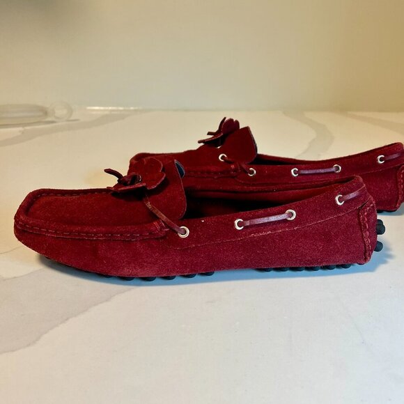 Sam & Libby Red Suede Loafers Size 7.5 - Picture 5 of 13